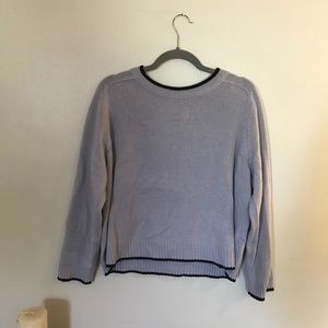 Lilac Sweater with Black Trim